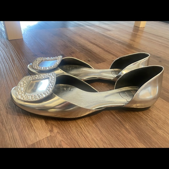 Roger Vivier Trompette Dorsay Silver flat - Picture 2 of 6